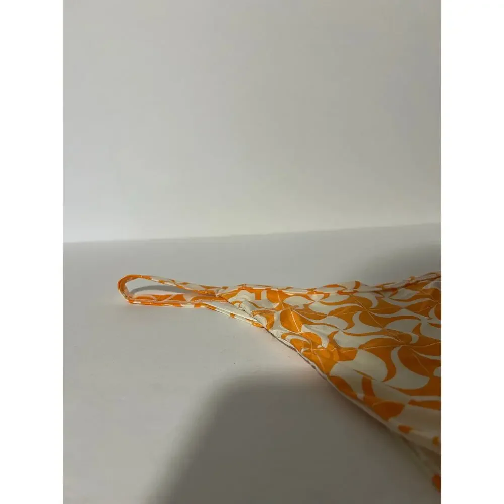 NWT L*Space Women's Swimwear Camdyn Bikini Bottom Bitsy Cut Orange Cream Size M